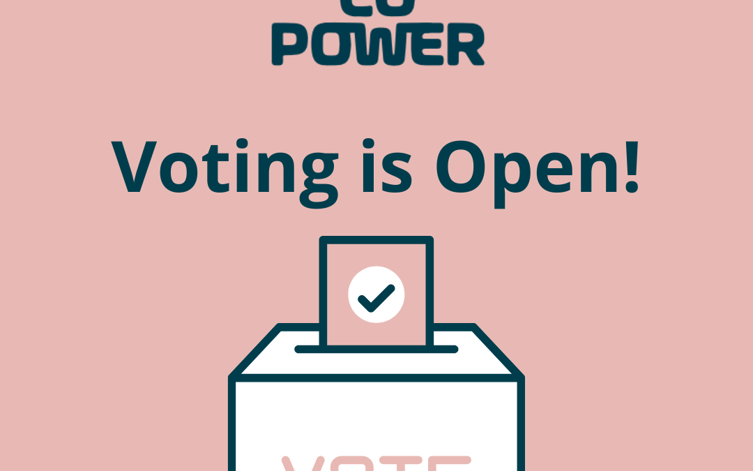 copower logo with voting open above ballot box