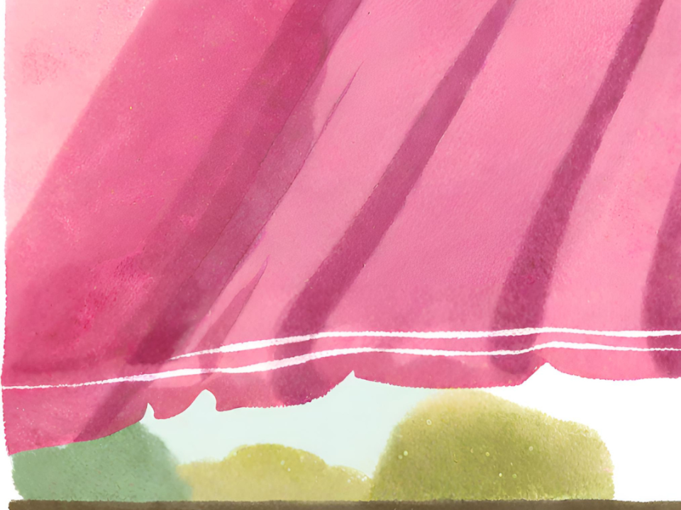 A shade cloth over the back window.
