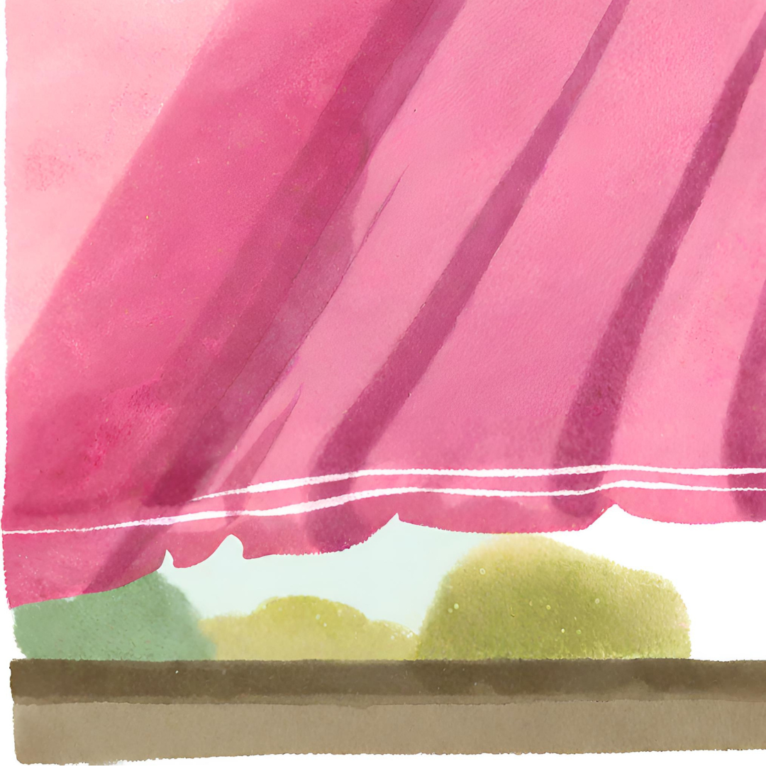 A shade cloth over the back window.